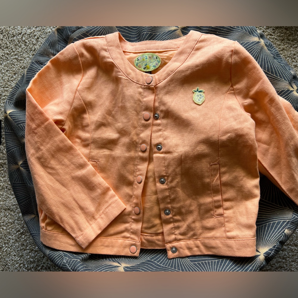 Sergent Major Orange Button-Up Jacket